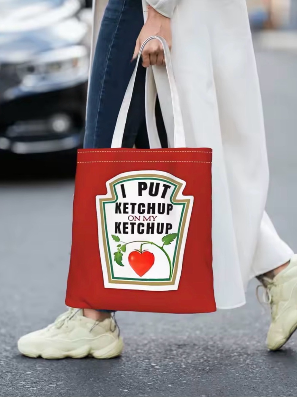I Put Ketchup On My Ketchup Canvas Tote Bag